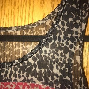 Animal print sleeveless blouse